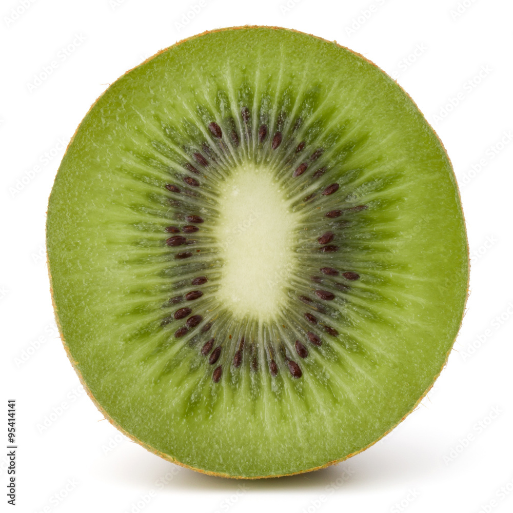 Sliced Kiwi fruit half isolated on white background cutout Sliced Kiwi fruit half isolated on white background cutout