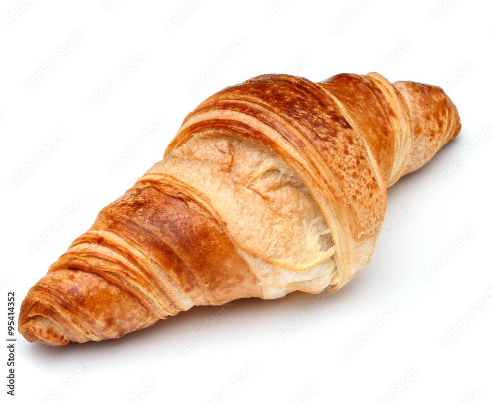 Croissant or crescent roll isolated on white background cutout Croissant or crescent roll isolated on white background cutout