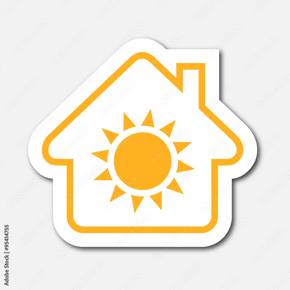 Logo maison et chauffage.