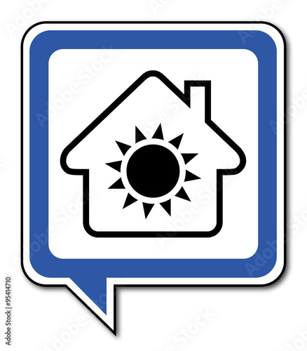 Logo maison et chauffage.