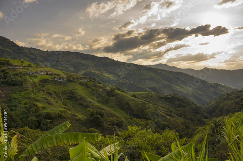 Colombia - Roadtrip from Medellin to Santa Fe de Antioquia - Panoramic view of the landscape