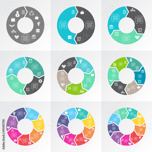 Circle arrows for infographic.