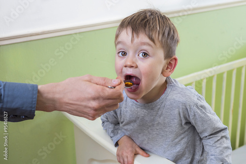 Child getting medicine