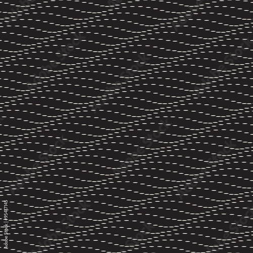 Vector Seamless Black and White Subtle Dotted Lines Wave Pattern