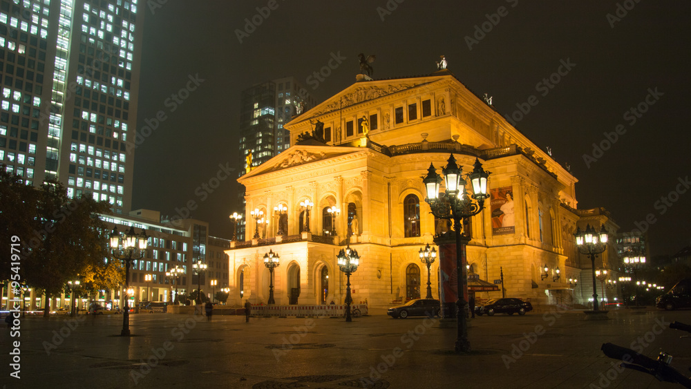 Alte Oper by night, Frankfurt am Main, Germany