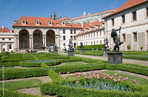 The Wallenstein Garden (Valdstejnska zahrada) with sala terrena in Prague, Czech republic