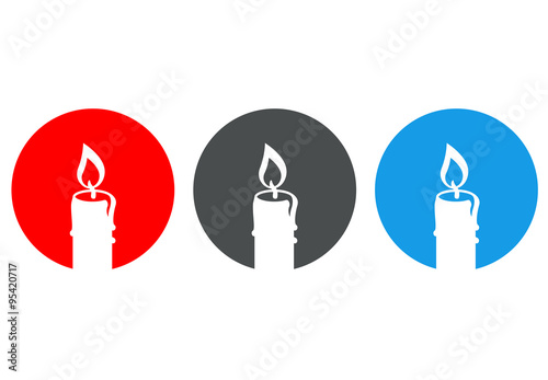 Icono plano velas en varios colores #2