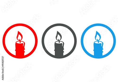 Icono plano velas en varios colores #3