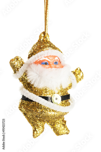 Santa Claus figure isolated on white, christmas decoration