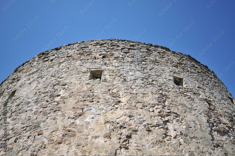 Detail of Stara Lubovna castle tower.