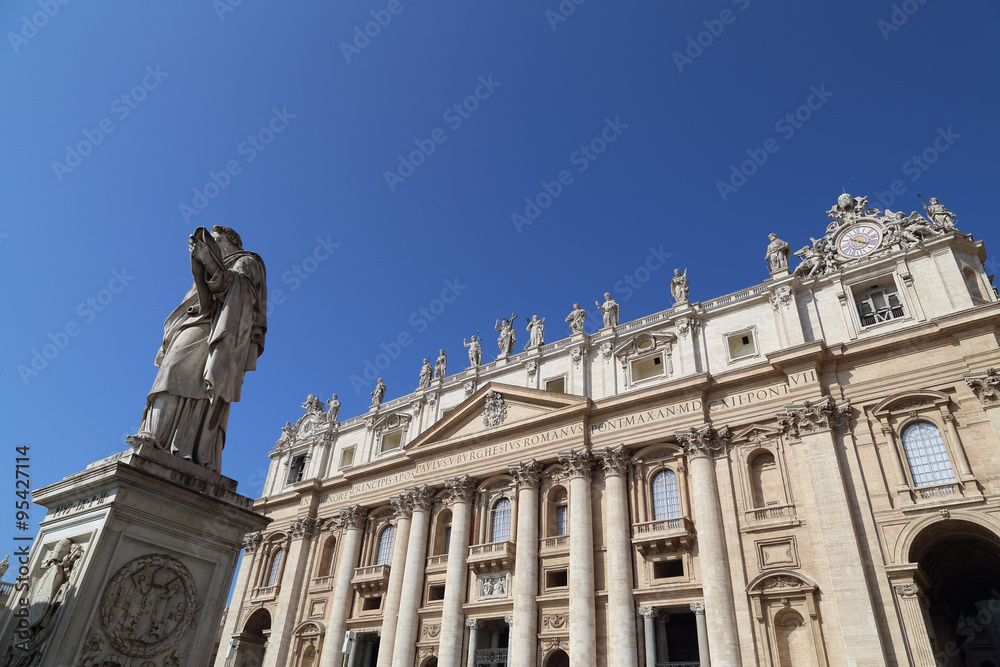 Fototapeta premium Basilica di San Pietro, Vatican City, Rome, Italy