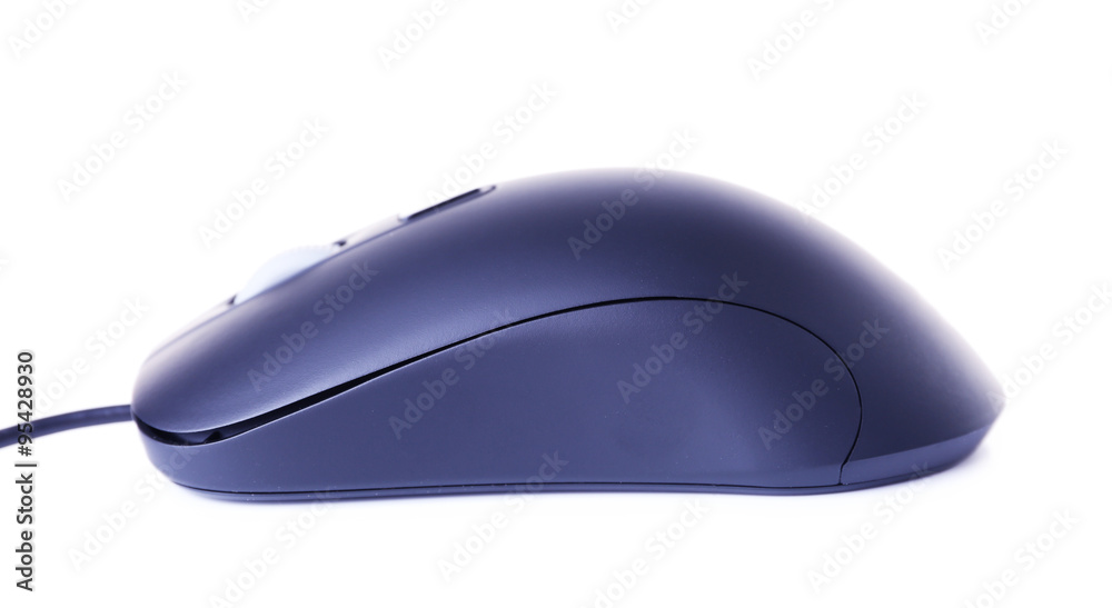 Computer mouse with cord isolated on white background Computer mouse with cord isolated on white background