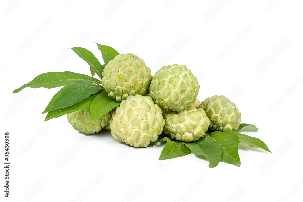 Pile of Custard apple isolated on white backgroud Pile of Custard apple isolated on white backgroud