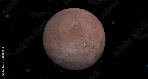 Fototapeta Naklejka Na Ścianę i Meble -  Planet Mars on stars background 