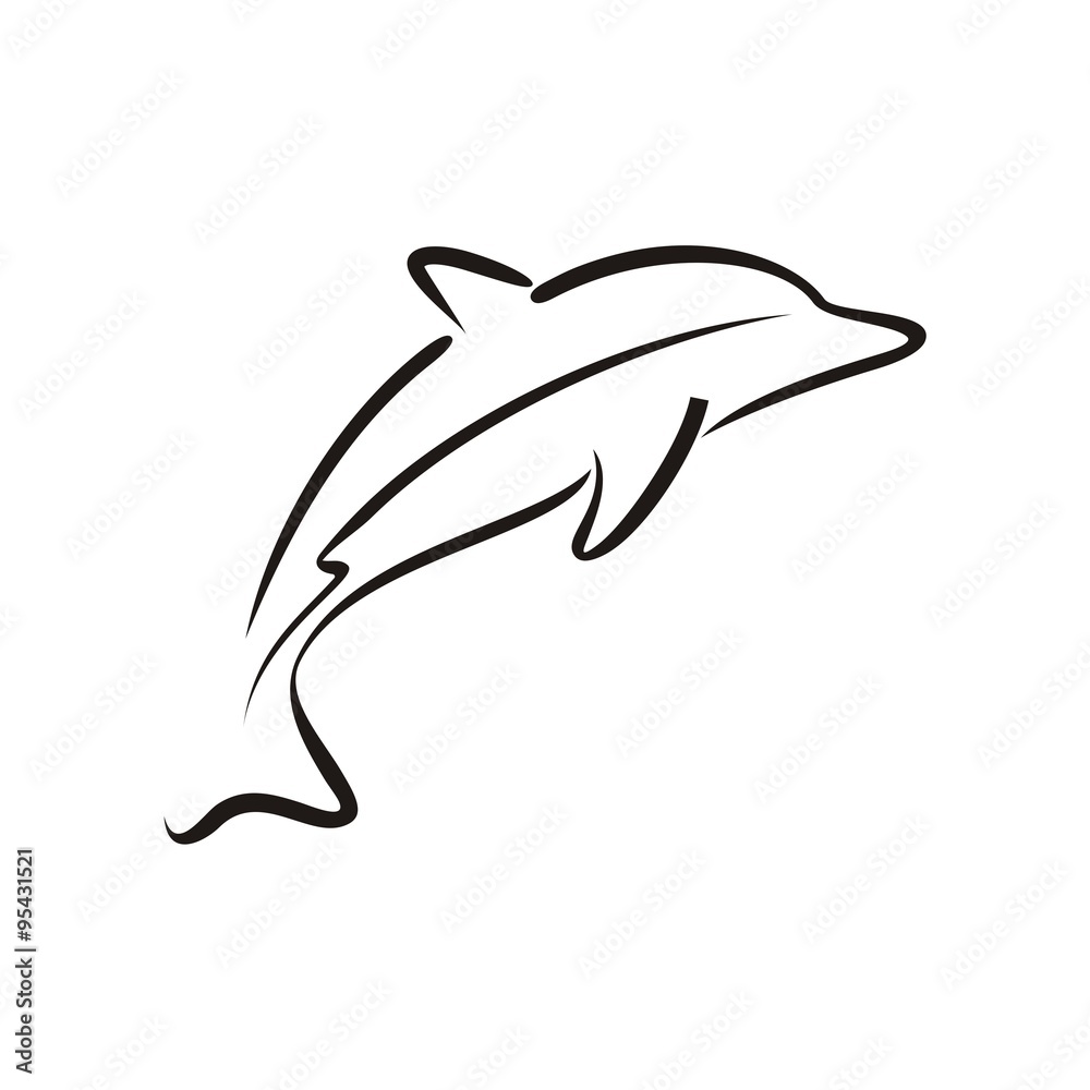 Obraz premium Dolphins Logo Template