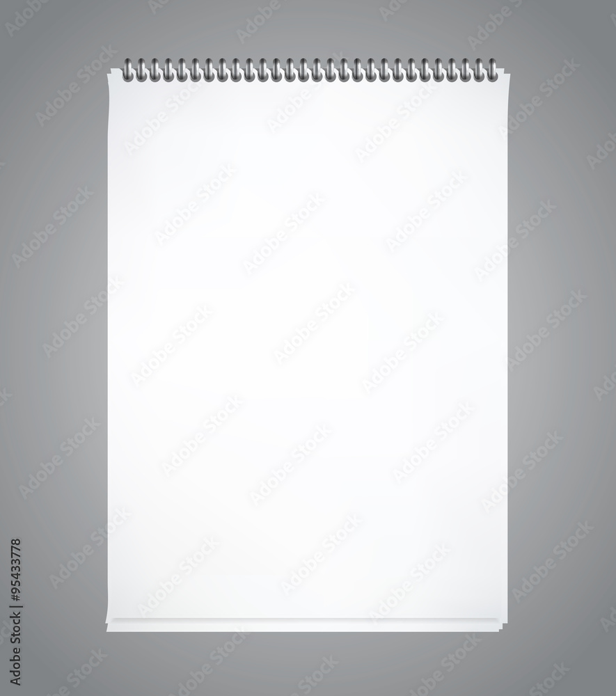 Notepad vertycal blank, vector eps10 illustration Notepad vertycal blank, vector eps10 illustration