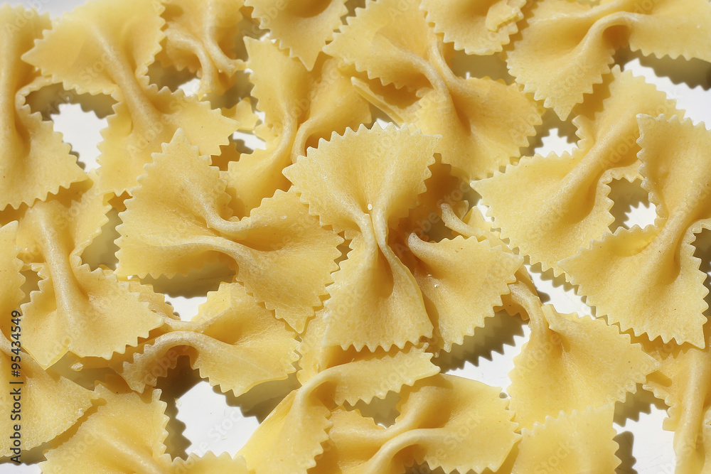 Close up of raw pasta Close up of raw pasta