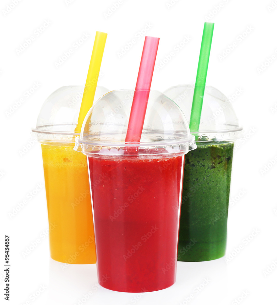 Fresh juice mix fruit, healthy drinks isolated on white Fresh juice mix fruit, healthy drinks isolated on white