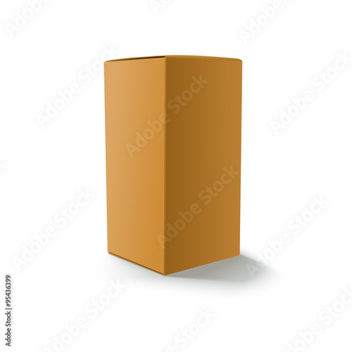 Blank yellow box isolated