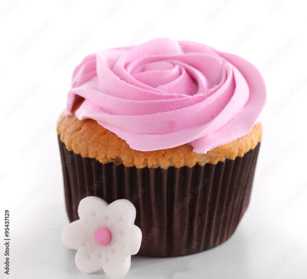 Tasty cupcake, isolated on white Tasty cupcake, isolated on white