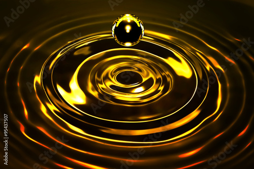 Drops of liquid blue