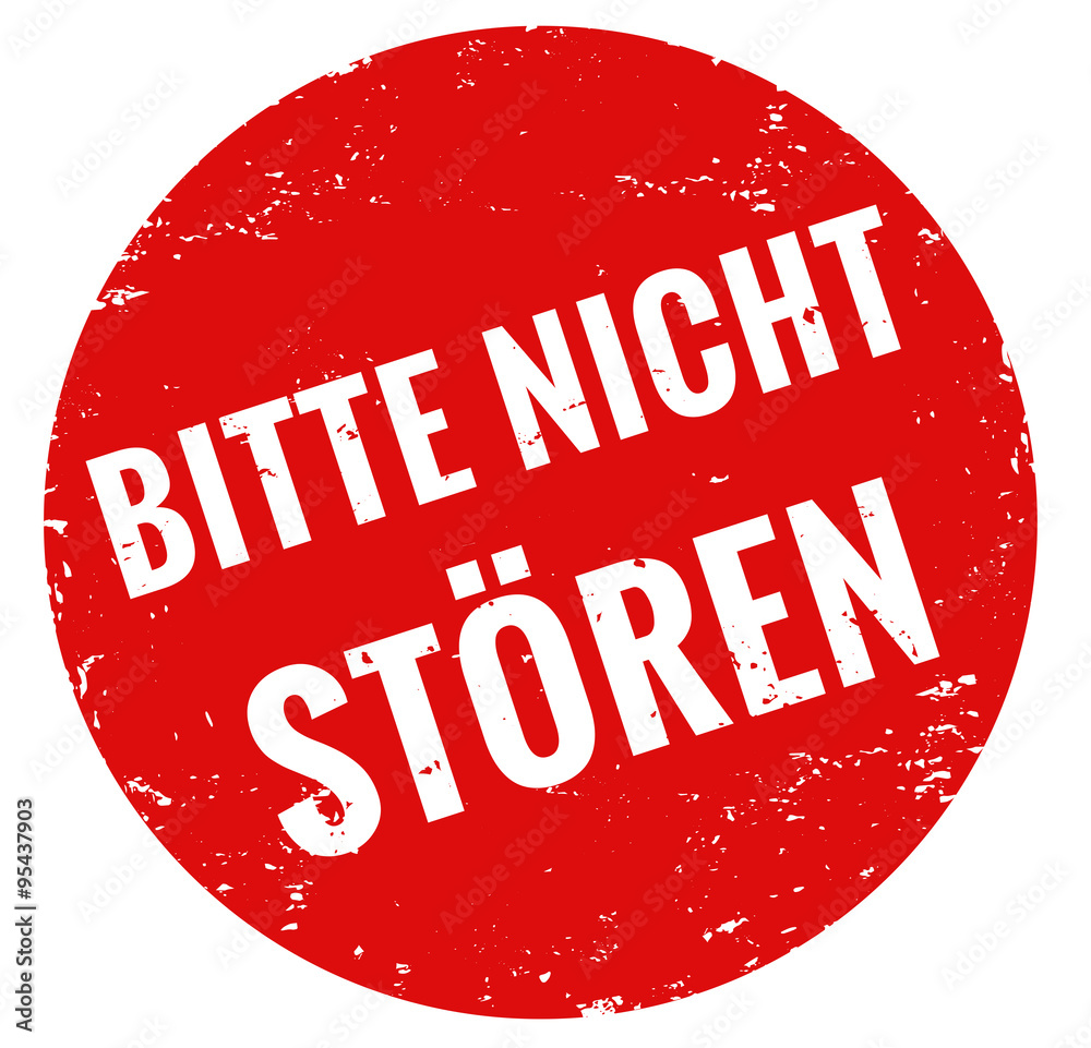 Bitte nicht stören Stempel rot Adobe Stock