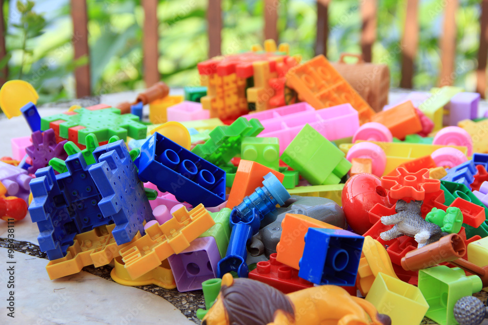 Fototapeta premium Creative blocks / Creative blocks for children being in cleaning and drying process