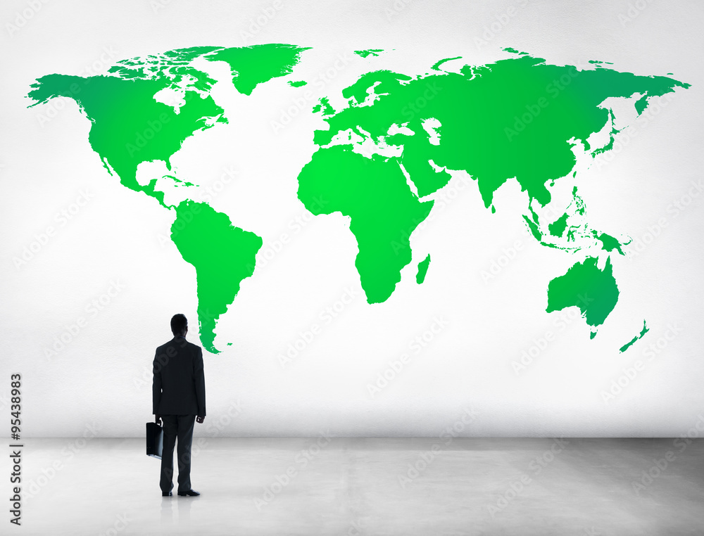Green Business Environment Global Conservation Concept Green Business Environment Global Conservation Concept
