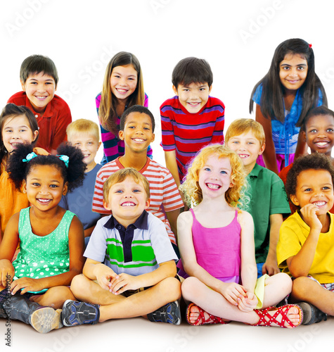 Ethnicity Diversity Gorup of Kids Friendship Cheerful Concept