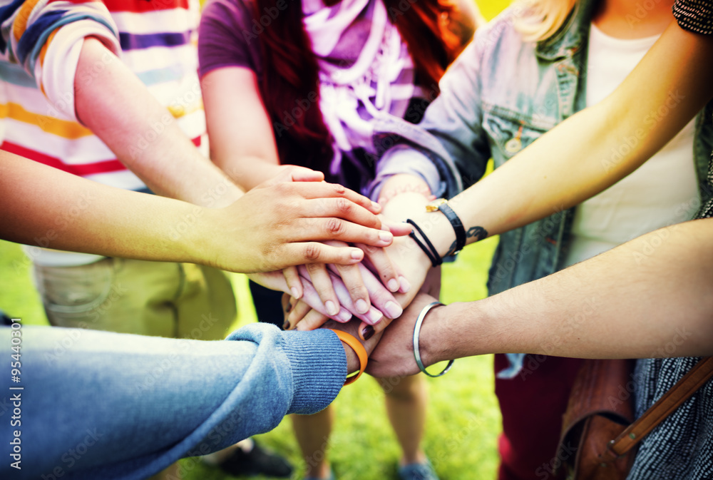 Fototapeta premium Team Teamwork Relation Together Unity Friendship Concept