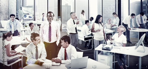 Multiethnic Group of People Working in the Office Concept