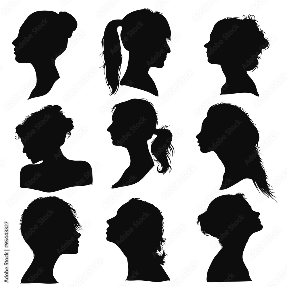 women profile face beauty silhouette detailed hair majestic women profile face beauty silhouette detailed hair majestic