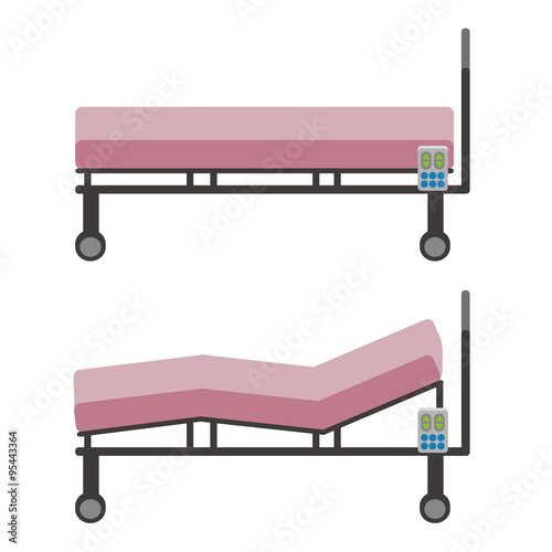 Adjustable Bed, vector illustration
