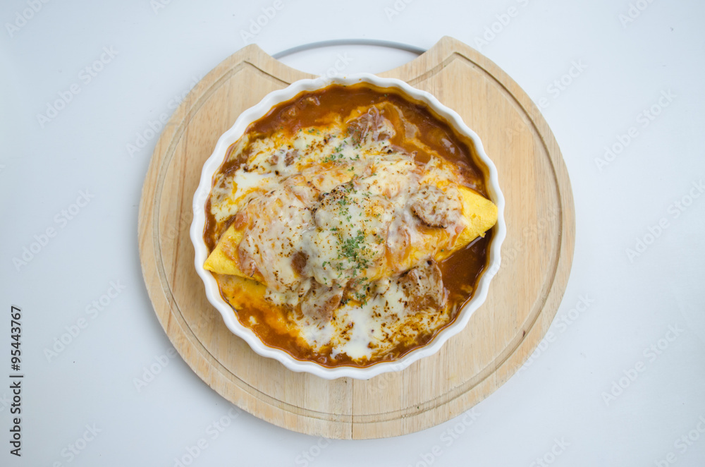 omlette with smoked salmon