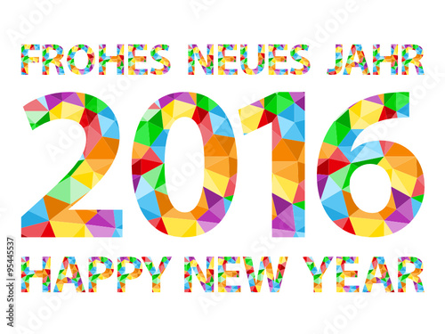 FROHES NEUES JAHR 2016 Grußkarte