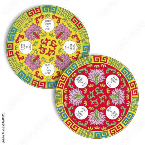 Traditional Chinese Tableware Pattern for Table Mat & Coaster