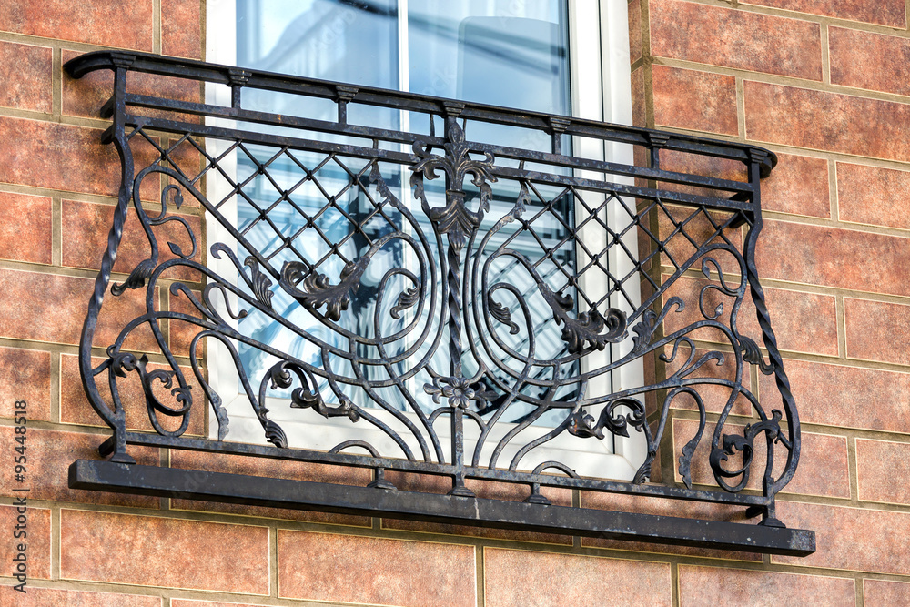 a decorative balcony