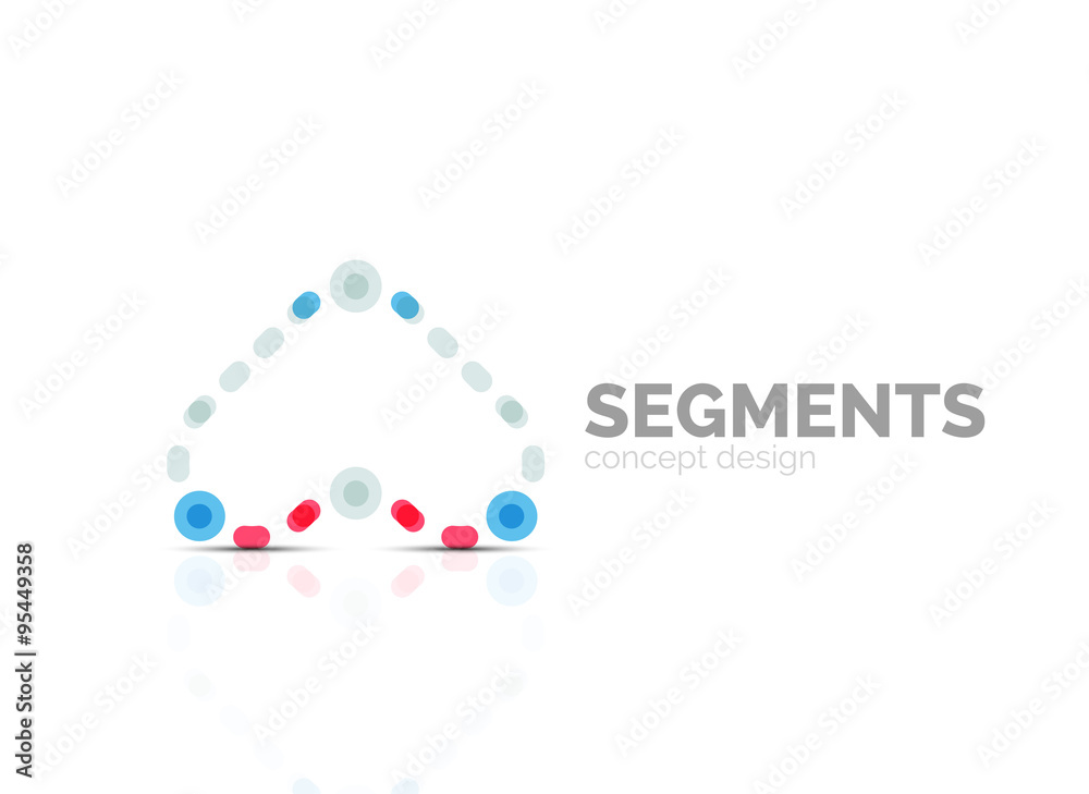 Vector outline minimal abstract geometric logo Vector outline minimal abstract geometric logo