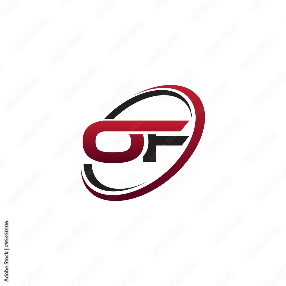 Obraz premium Modern Initial Logo Circle OF