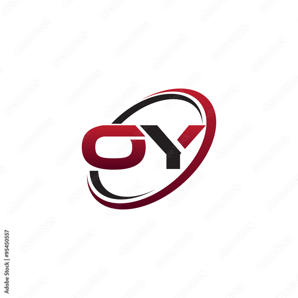 Modern Initial Logo Circle OY Modern Initial Logo Circle OY