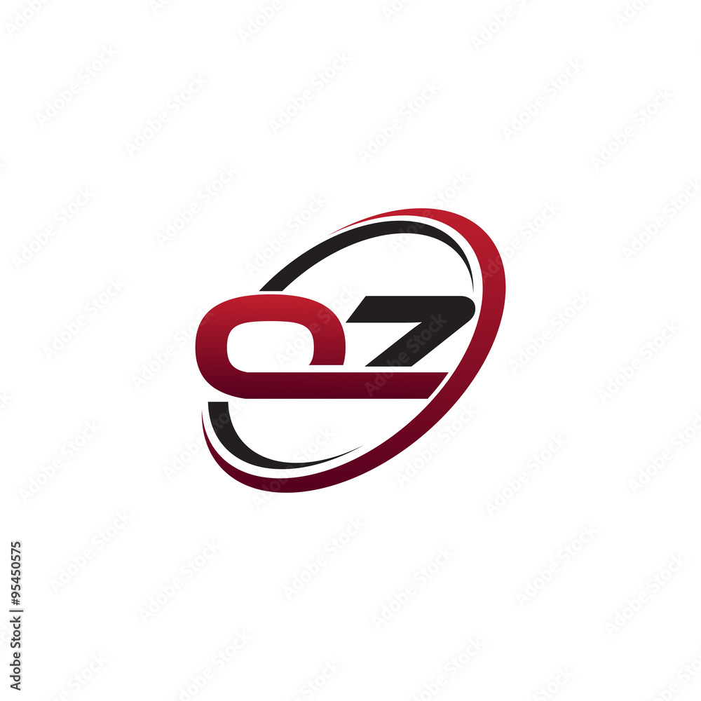 Modern Initial Logo Circle OZ Modern Initial Logo Circle OZ