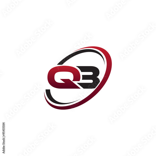Modern Initial Logo Circle QB