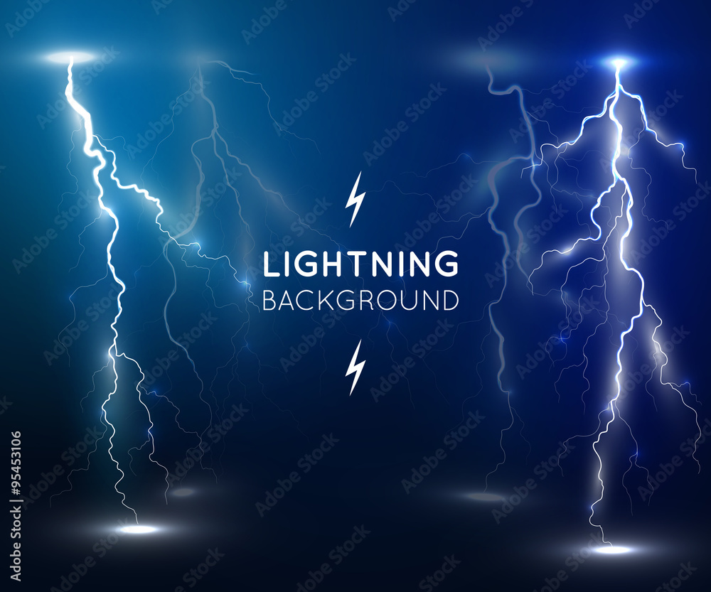 Lightning flash strike background
