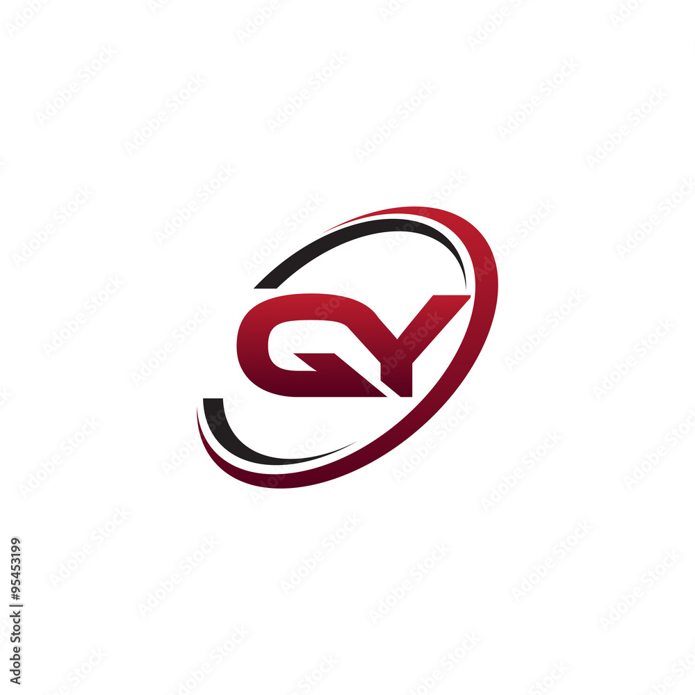 Modern Initial Logo Circle QY Modern Initial Logo Circle QY