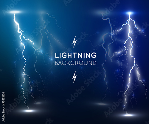 Lightning flash strike background