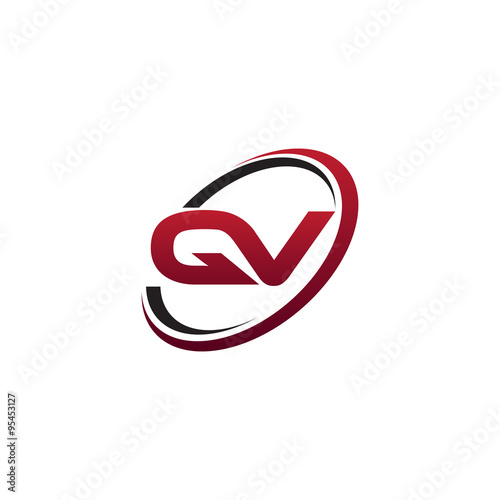 Modern Initial Logo Circle QV