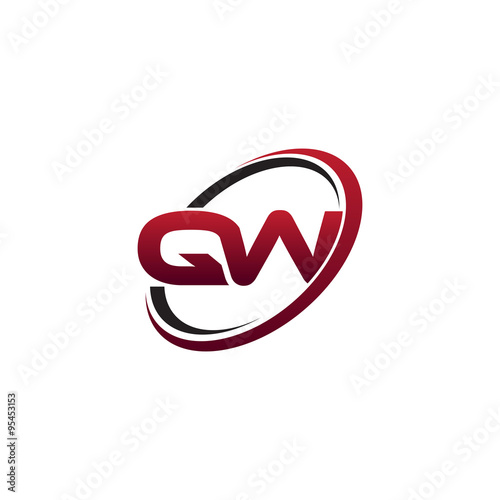 Modern Initial Logo Circle QW