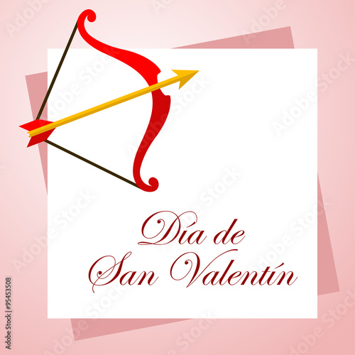 Icono plano arco y flecha Dia San Valentin #1