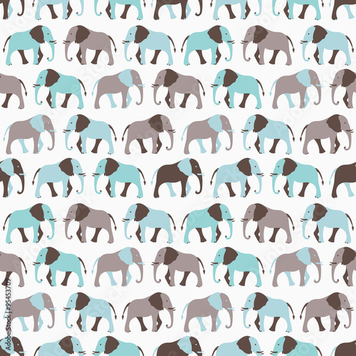 Fototapeta Zwierzęcy bezszwowy wzór słoń