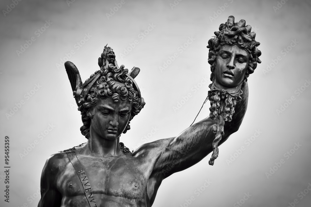 Fototapeta premium Antyczna rzeźba Menelaosa podtrzymująca ciało Patroklosa. Florencja, Włochy